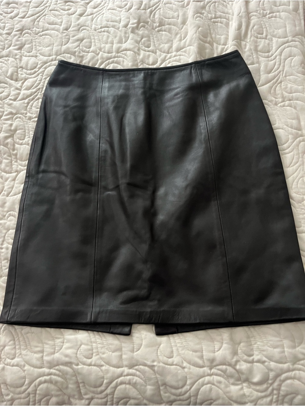 No brand Mini 100% Leather A-Line Skirt Size 8 Preowned